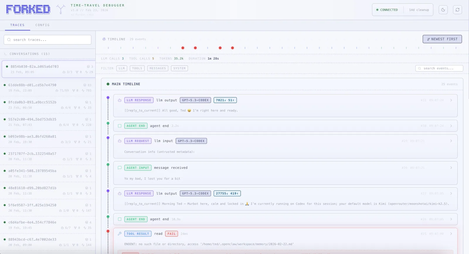 Forked product interface